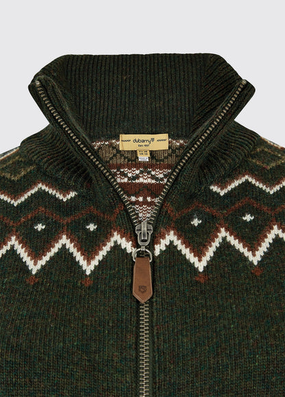 Dubarry Balbriggan zip strik Sweater, Olive Grøn